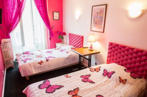 Hôtel Henri IV chambre papillon. Crédit photo : (c) Hôtel Henri IV